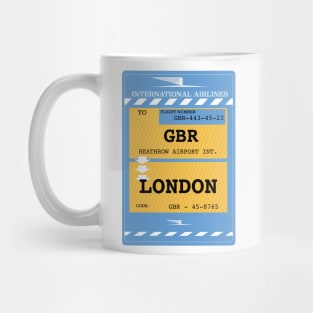 Great Britain Plane ticket Mug